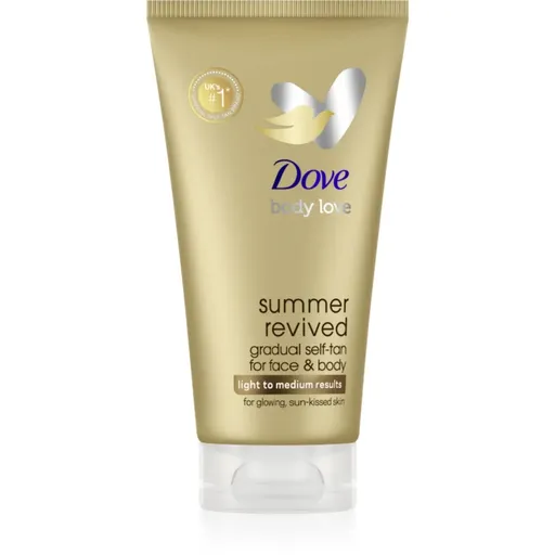 Dove DermaSpa Summer Revived samoopalovacie mlieko na tvár a telo odtieň Fair 75 ml
