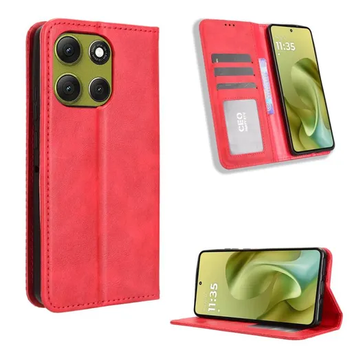 BUSINESS Peňaženkový kryt pre Motorola Moto G86 Power 5G červený