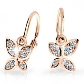 Cutie Diamonds Detské náušnice z ružového zlata Motýľ s briliantmi DC2259-10-00-X-4