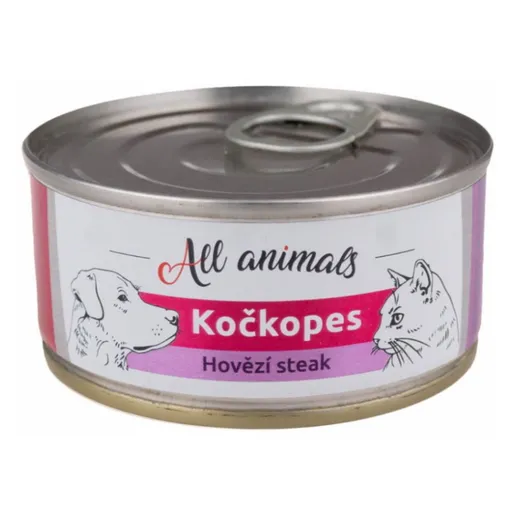 ALL ANIMALS Kočkopes konzerva steak z hovädzej svaloviny 100 g
