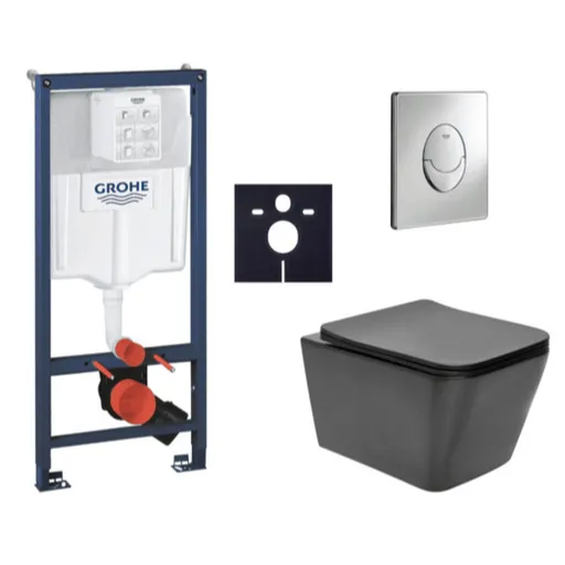 Závesný wc set do ľahkých stien / predstenová montáž SAT Infinitio SIKOGRSIN12BSA