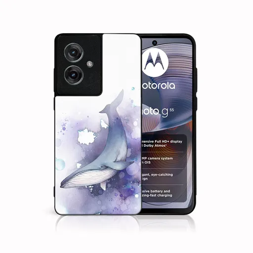 MY ART Ochranný kryt pre Motorola Moto G55 5G WHALE (242)
