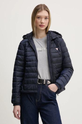 Bunda Guess Jeans tmavomodrá farba, prechodná, W5RL99 WHAB2