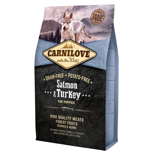 CARNILOVE Salmon & Turkey granuly pre šteňatá 1 ks, Hmotnosť balenia: 4 kg