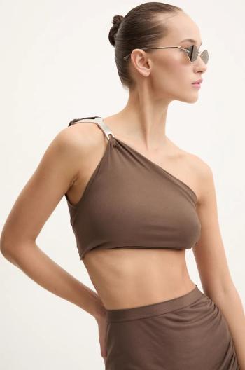 Top Rick Owens Lilies dámsky, hnedá farba, LI02D5192RV