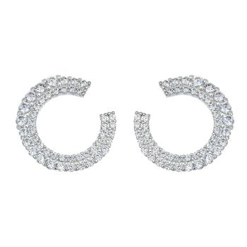 CRYSTalp Elegantné náušnice s čírymi kryštálmi Typo 42319.R