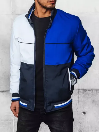 Modrá pánska prechodná bunda