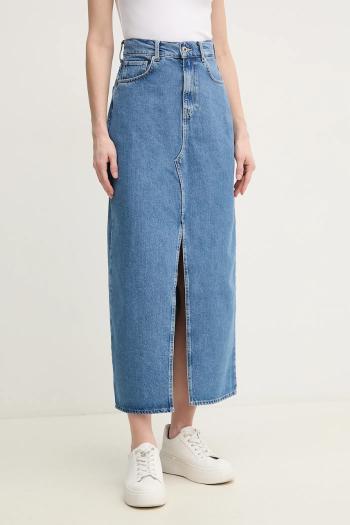 Rifľová sukňa Pepe Jeans MAXI SKIRT HW midi, rovný strih, PL901185ND3R