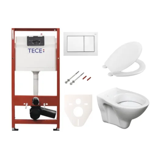 Cenovo zvýhodnený závesný WC set TECE do ľahkých stien / predstenová montáž + WC S-Line S-line Pro SIKOTSR0
