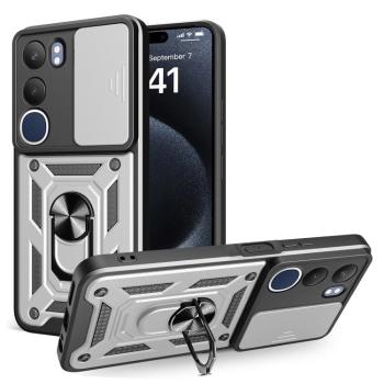 RING CAMERA Kryt s držiakom pre Vivo Y19s strieborný