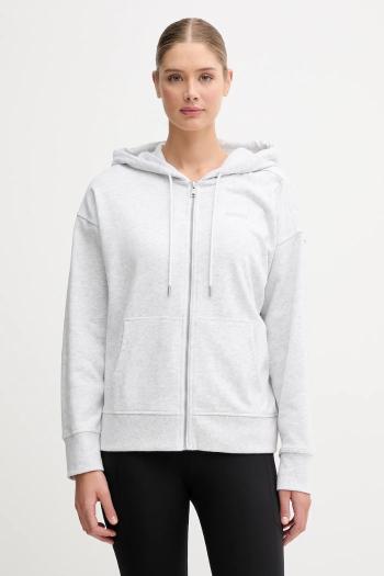 Mikina Dkny modrá farba, s kapucňou, s nášivkou, DP5J9666