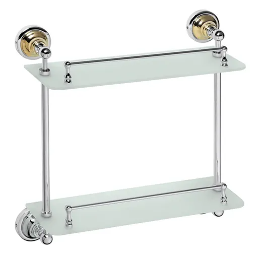 Bemeta Retro - gold a chrom polička chróm/ostatné 144202128