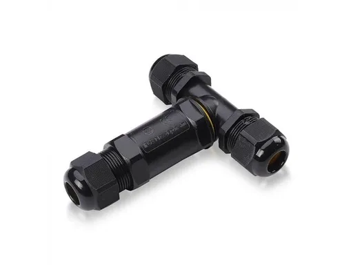 Spojka káblová "T" IP68 2x0,5-4mm2 čierna VT-869 (V-TAC)