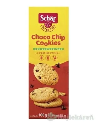 Schär Choco Chip Cookies Sušienky bezgluténové s kúskami čokolády 100 g