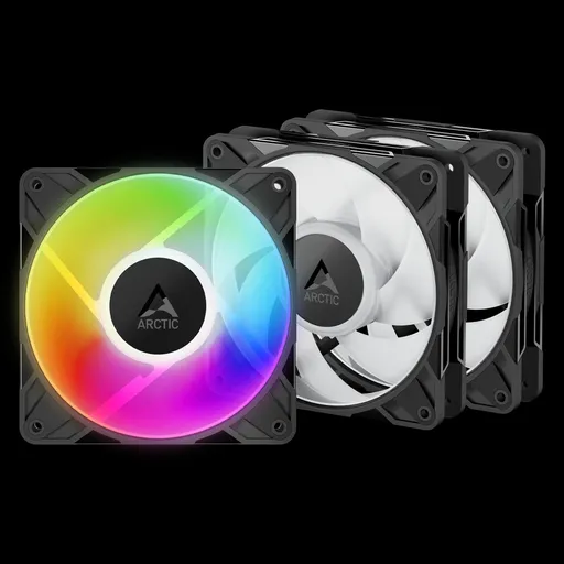 ARCTIC P12 Pro A-RGB (3 Pack) - 120mm A-RGB PWM ventilátor s rozdeľovačom káblov