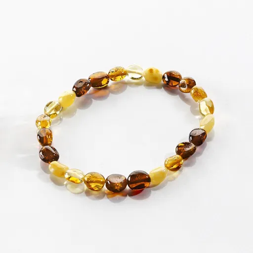 Jantárový pružný náramok