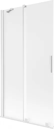MEXEN/S - Velar dvojkrídlová posuvná vaňová zástena 100 x 150, dekor, biela 896-100-000-31-20