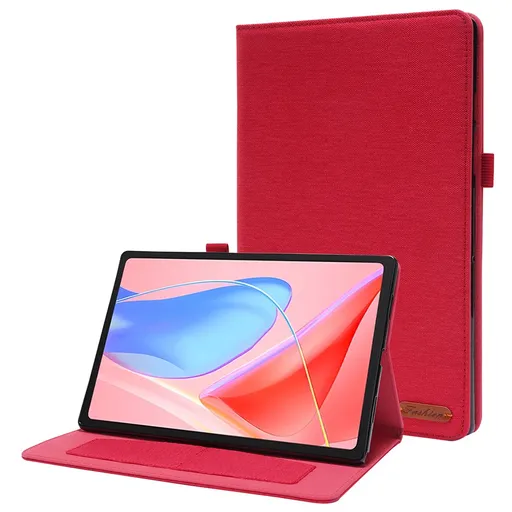 FABRIC Zaklápací kryt pre Lenovo Tab 10.1 červený
