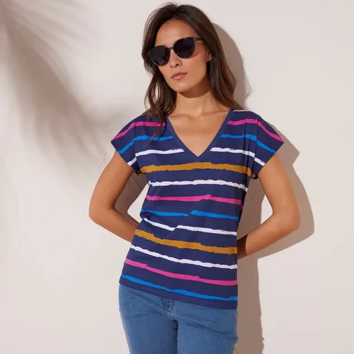 Tričko s potlačou prúžkov