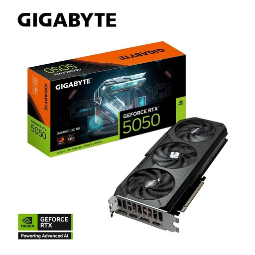 GIGABYTE VGA NVIDIA GeForce RTX 5050 GAMING OC 8G, 8G GDDR6, 2xDP, 2xHDMI