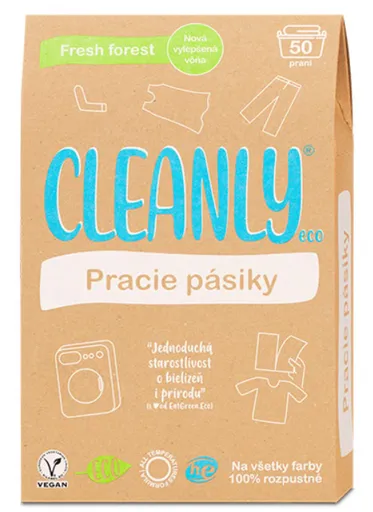 CleanlyEco Pracie pásiky s vôňou Fresh Forest na 50 PD