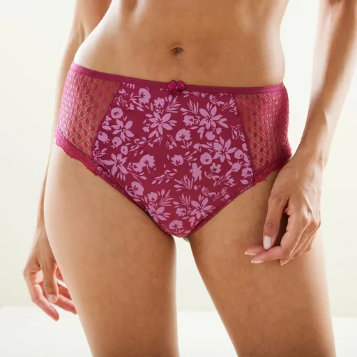 Súprava 4 maxi nohavičiek Tropea z čipky, jednofarebné a s potlačou kvetín