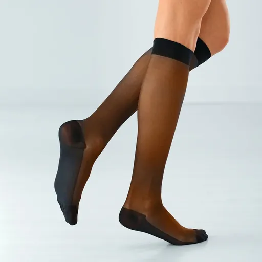 Súprava 2 párov pančuchových podkolienok s kompresnou podporou 40 DEN, na úľavu ťažkých nôh