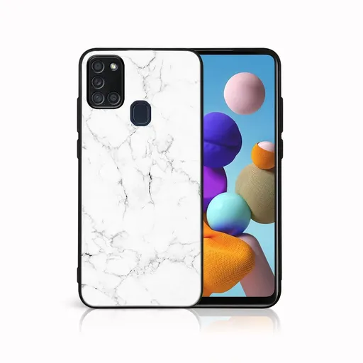 MY ART Ochranný obal pre Samsung Galaxy A21s WHITE MARBLE (144)