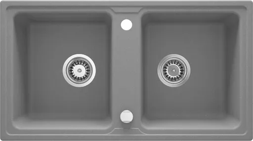 DEANTE DEANTE - Zorba šedá metalic - Granitový drez, 2 - bowl ZQZ_S203