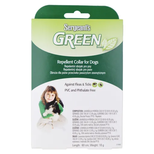 SERGEANT´S Green repelentný obojok pre psy 60 cm 1 kus