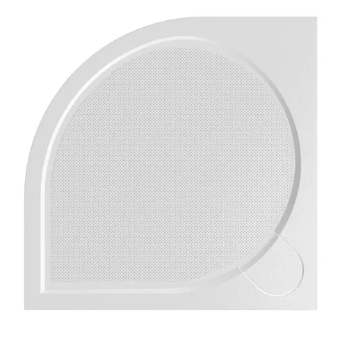 OLSEN SPA - Štvrťkruhová mramorová sprchová vanička Laka R550 - Rozmer A - 80, Rozmer B - 80 VANKCCTVRT80