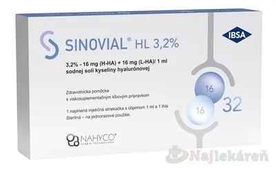 SINOVIAL HL 3,2 % intraartikulárny roztok kyseliny hylaurónovej 1 ml