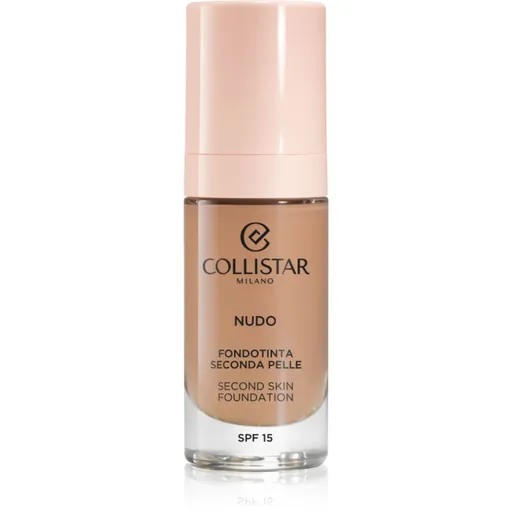 Collistar NUDO Second Skin Foundation SPF 15 rozjasňujúci hydratačný make-up s vyhladzujúcim efektom odtieň 5N Ambra 30 ml