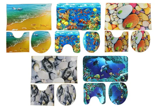 MAKRO - Predložky do kúpeľne a WC a návlek na wc poklop, rôzne dekory