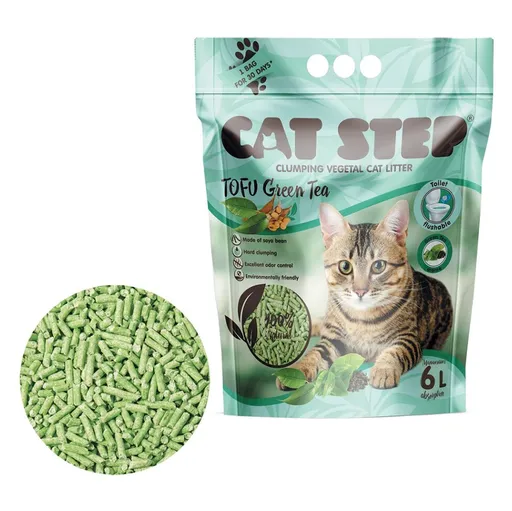 TOMMI Cat Step Tofu Green Tea Podstielka 2,7 kg/6 l