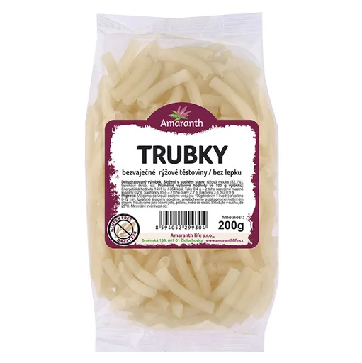 AMARANTH Rúrky ryžové 200 g