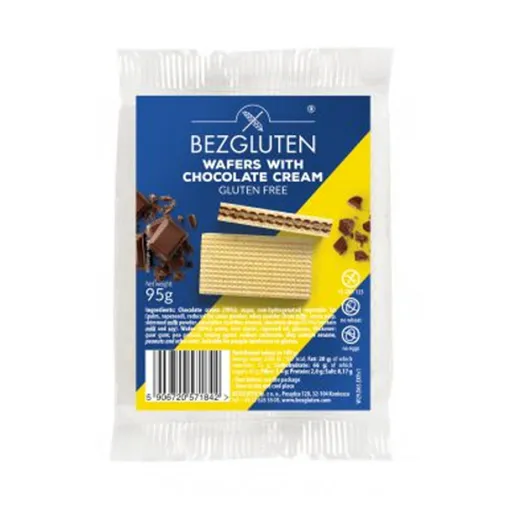 BEZGLUTEN Oblátky s príchuťou čokoládovou bez lepku 90 g