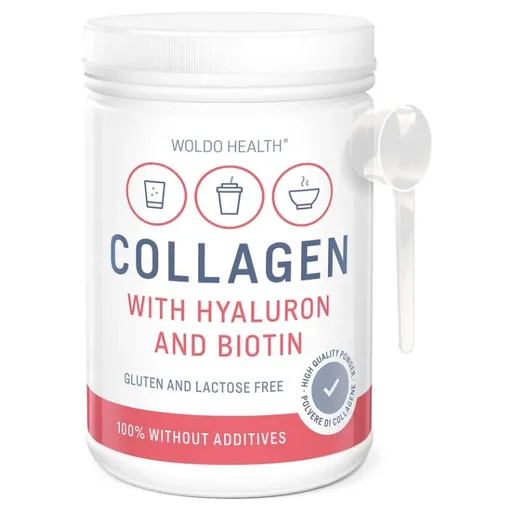 WOLDOHEALTH Kolagén s kyselinou hyalurónovou 500 gramov