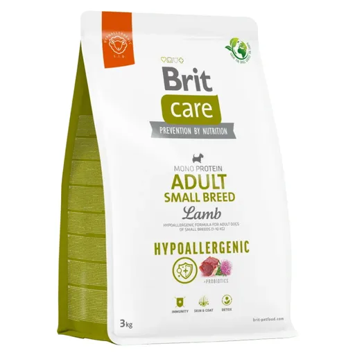 BRIT Care Hypoallergenic Adult Small Breed granuly pre psov 1 ks, Hmotnosť balenia: 7 kg