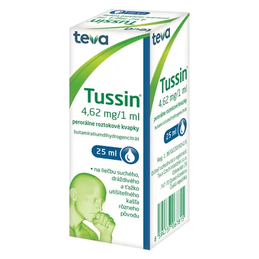 TUSSIN perorálne roztokové kvapky 25 ml
