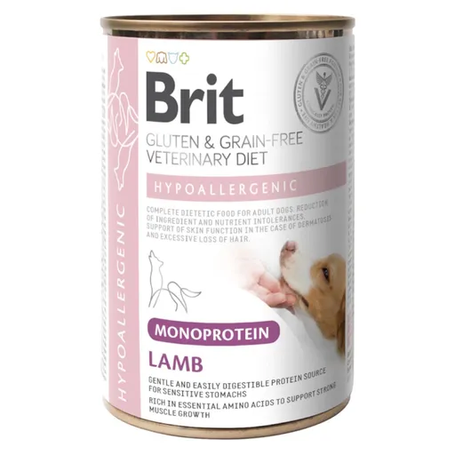 BRIT Veterinary Diet GF Monoproteín Hypoallergenic Lamb pre psov 400 g
