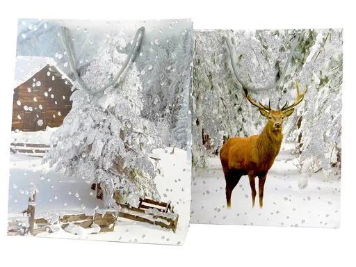 MAKRO - Taška vianočná 26x10x32cm rôzne motívy