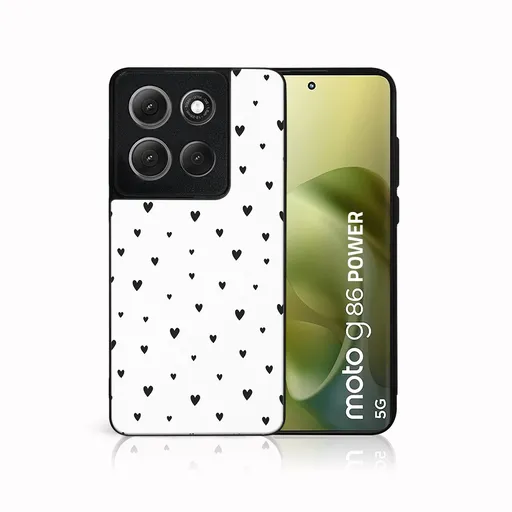 MY ART Ochranný kryt pre Motorola Moto G86 Power 5G BLACK HEARTS (167)