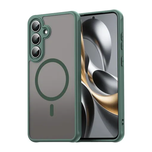 FANDUN MAGSAFE Ochranný obal pre Samsung Galaxy S25 FE zelený