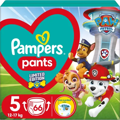 Pampers Pants Paw Patrol Size 5 jednorazové plienkové nohavičky 11-17 kg 66 ks