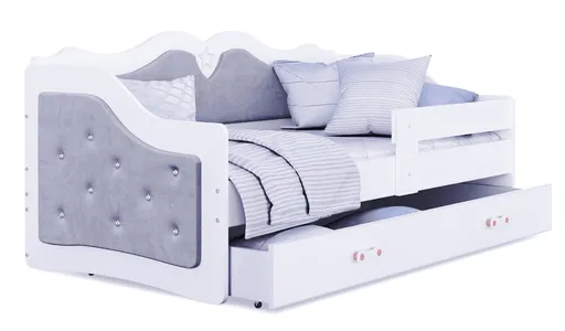 ArtAJ Detská posteľ LEIA K | 80 x 180 cm Farba: biela / sivá