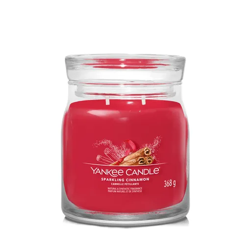 YANKEE CANDLE Signature Vonná sviečka 2 knôty Sparkling Cinnamon 368 g