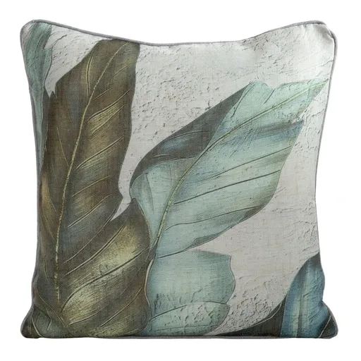 ArtFir Obliečka na vankúš LEN 37 | zelená/sivá 45 x 45 cm