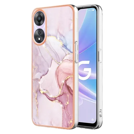 IMD MARBLE Ochranný kryt pre Oppo A58 ROSE GOLD