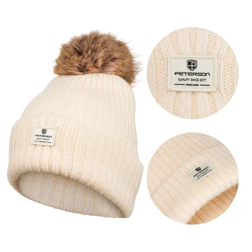 Teplá čiapka s brmbolcom na zimné štýly – Peterson